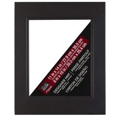 Best Pirce ❤️ 11" x 14" Black Core Double Mat By Studio Décor®, 8" x 10" Opening by Studio Decor ⭐