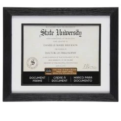 Brand new 🎁 Black 8.5" x 11" Document Frame with Mat by Studio Décor® by Studio Decor 🎁