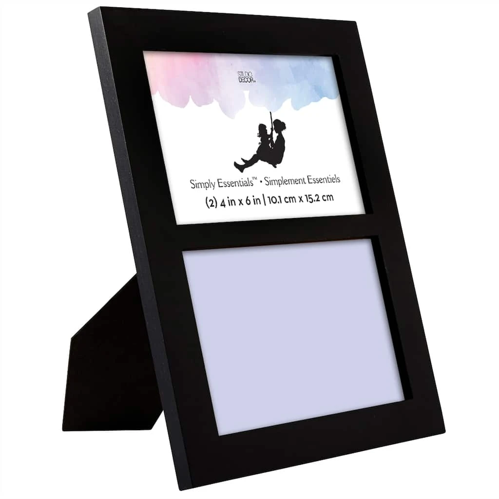 Budget ✔️ 2 Opening Black 4" x 6" Collage Frame, Simply Essentials™ by Studio Décor® by Studio Decor ⭐ 2 Budget ✔️ 2 Opening Black 4" x 6" Collage Frame, Simply Essentials™ by Studio Décor® by Studio Decor ⭐ - Image 2