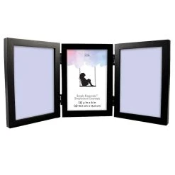New 👍 12 Pack: Black 4" x 6", 3 Opening Hinged Frame, Simply Essentials™ by Studio Décor® by Studio Decor 🧨
