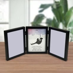 Best Sale 🛒 12 Pack: 3 Opening Black 5" x 7" Hinged Frame, Simply Essentials™ by Studio Décor® by Studio Decor 👍 -Studio Decor shop 10138367 5 1