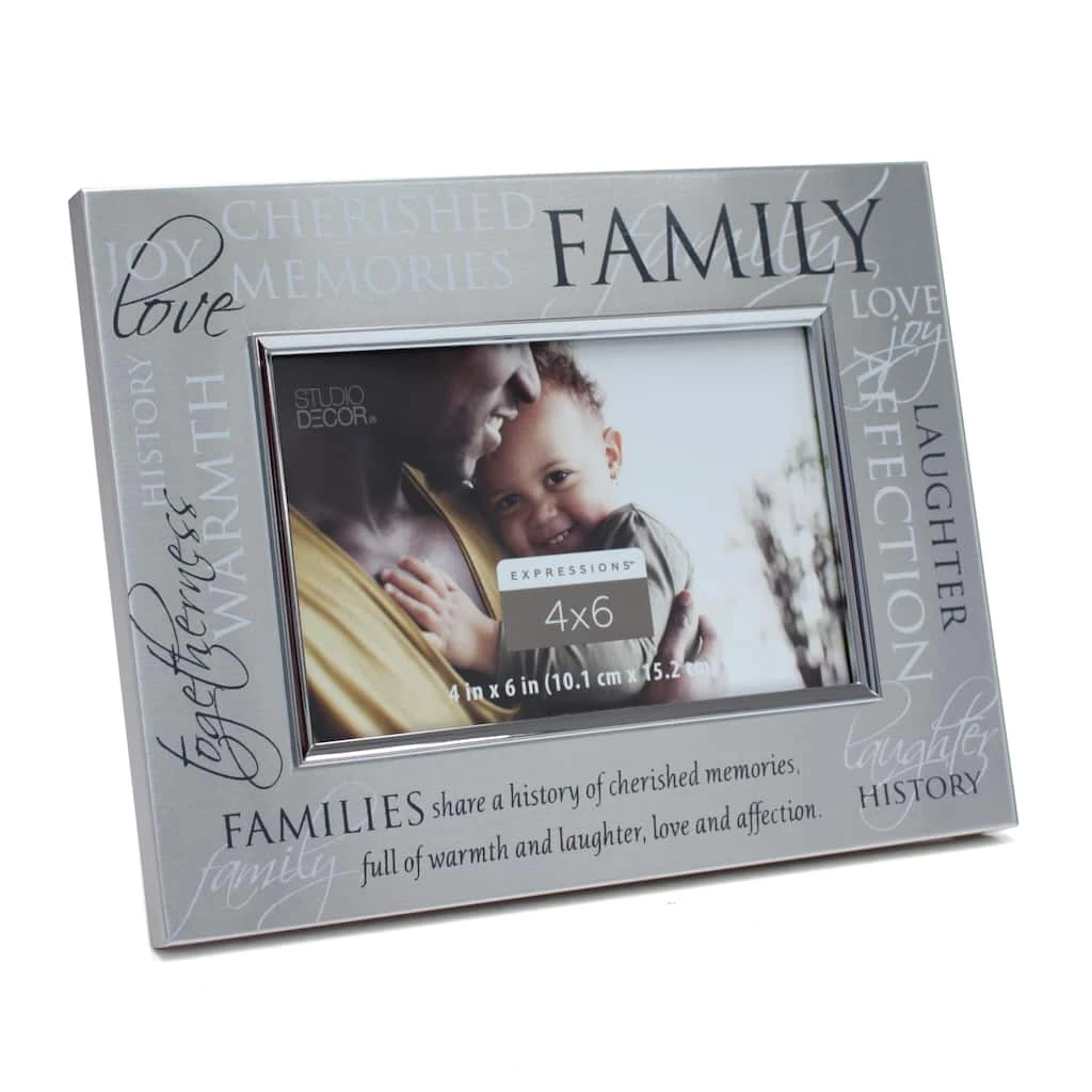 New π 12 Pack: Silver Family Sentiment 4" x 6" Frame, Expressions™ by Studio Décor® by Studio Decor π― 2 New π 12 Pack: Silver Family Sentiment 4" x 6" Frame, Expressions™ by Studio Décor® by Studio Decor π― - Image 2