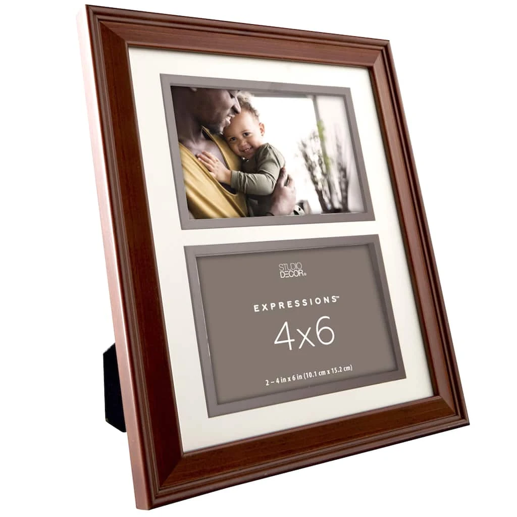 Cheapest π 12 Pack: 2 Opening Espresso 4" x 6" Collage Frame with Fillet Mat, Expressions™ by Studio Décor® by Studio Decor β 2 Cheapest π 12 Pack: 2 Opening Espresso 4" x 6" Collage Frame with Fillet Mat, Expressions™ by Studio Décor® by Studio Decor β - Image 2