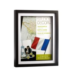 Coupon 👏 Black Shadow Box, 11" x 14" With 9" x 12" Mat By Studio Décor® by Studio Decor 💯