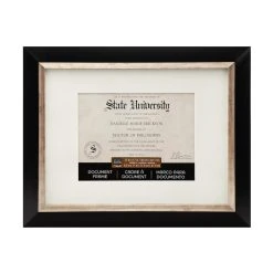 Budget 🧨 Black & Silver 8.5" x 11" Document Frame with Mat by Studio Décor® by Studio Decor ✨