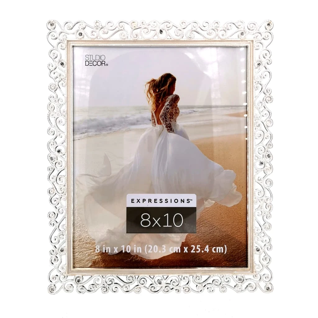 Wholesale ❤️ 12 Pack: Silver Scroll Jeweled 8" x 10" Frame, Expressions™ by Studio Décor® by Studio Decor 🥰 1 Wholesale ❤️ 12 Pack: Silver Scroll Jeweled 8" x 10" Frame, Expressions™ by Studio Décor® by Studio Decor 🥰