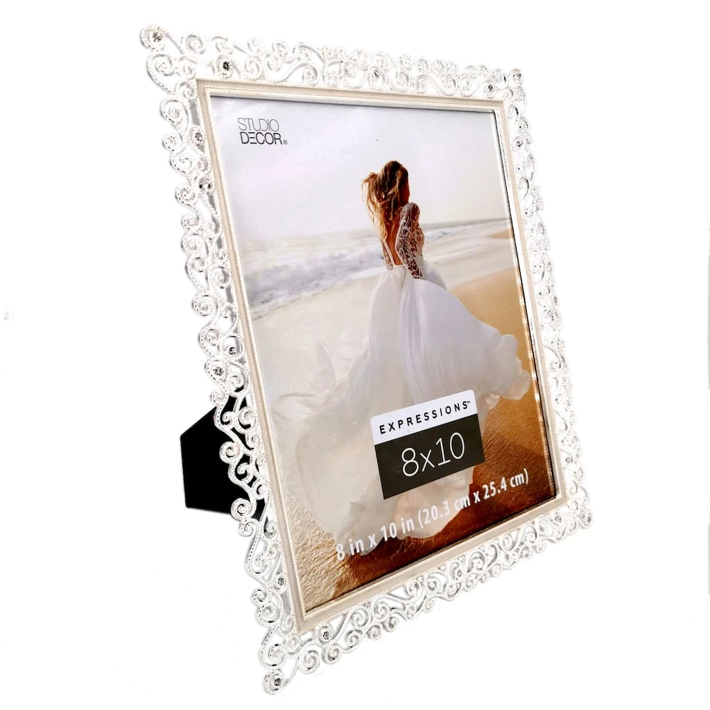 Wholesale ❤️ 12 Pack: Silver Scroll Jeweled 8" x 10" Frame, Expressions™ by Studio Décor® by Studio Decor 🥰 2 Wholesale ❤️ 12 Pack: Silver Scroll Jeweled 8" x 10" Frame, Expressions™ by Studio Décor® by Studio Decor 🥰 - Image 2