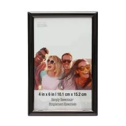 New 🛒 12 Pack: Black Curved Profile 4" x 6" Frame, Simply Essentials™ by Studio Décor® by Studio Decor 🛒