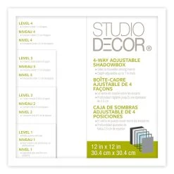 Brand new 💯 White Adjustable-Depth Shadow Box, 12" x 12" By Studio Décor® by Studio Decor 🔔