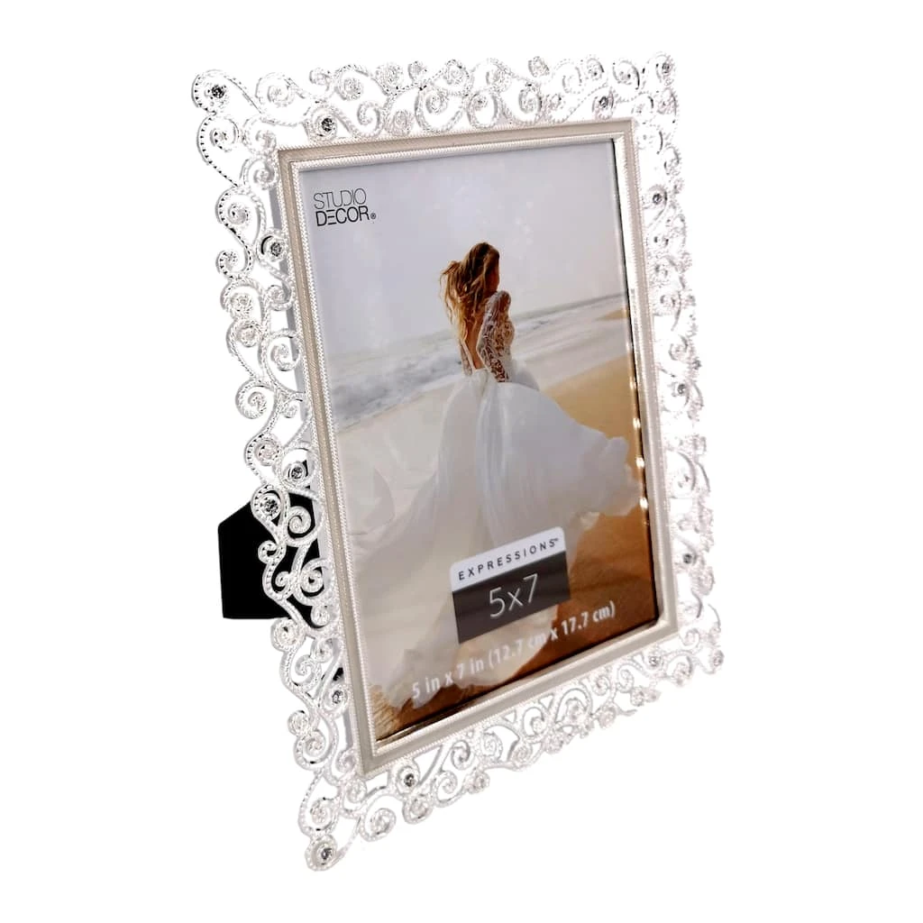 Best Sale ✨ Silver Scroll Jeweled Frame, Expressions™ by Studio Décor® by Studio Decor ❤️ 2 Best Sale ✨ Silver Scroll Jeweled Frame, Expressions™ by Studio Décor® by Studio Decor ❤️ - Image 2