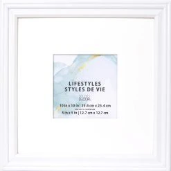 Hot Sale π White Square Frame With Mat, Lifestyles™ by Studio Décor® by Studio Decor π