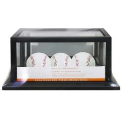Discount 🔔 12 Pack: Black ⚾ Baseball Mirrored Display Case by Studio Décor® by Studio Decor ⭐