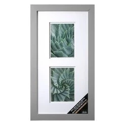 New 👏 Gray 2-Opening Gallery Frame with Double Mat by Studio Décor® by Studio Decor ⌛