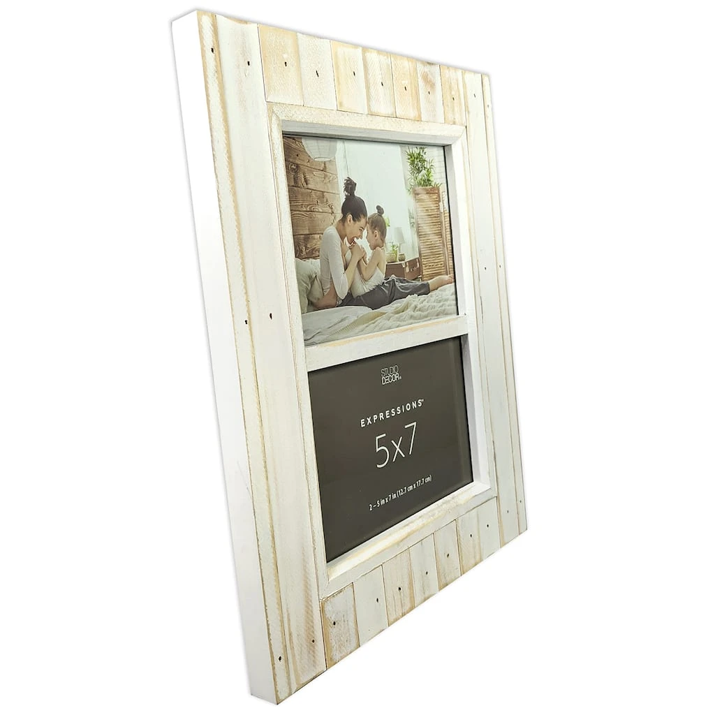 Wholesale π 2 Opening White Salvage Chic 5" x 7" Frame, Expressions™ by Studio Décor® by Studio Decor βοΈ 2 Wholesale π 2 Opening White Salvage Chic 5" x 7" Frame, Expressions™ by Studio Décor® by Studio Decor βοΈ - Image 2