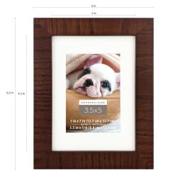 New ❤️ Espresso Rustic 3.5" x 5" Frame with Mat, Expressions™ by Studio Décor® by Studio Decor 🤩 -Studio Decor shop 10477369 3