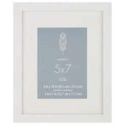 Brand new ⭐ White Narrow Frame With Mat, Aspect By Studio Décor® by Studio Decor ⭐
