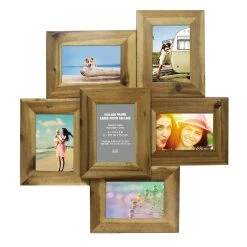 Brand new ❤️ 6-Opening Natural 4" x 6" Collage Frame by Studio Décor® by Studio Decor 🛒