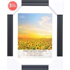 Best Sale 👏 3 Black Frames With Mat, 8" x 10", Lifestyles By Studio Décor® by Studio Decor 🌟 -Studio Decor shop 10536723 1