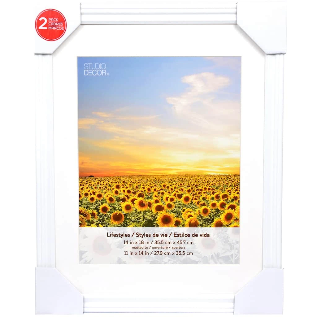 Buy β 4 Packs: 2 ct. (8 total) White 11" x 14" Frame with Mat, Lifestyles by Studio Décor® by Studio Decor π 4 Buy β 4 Packs: 2 ct. (8 total) White 11" x 14" Frame with Mat, Lifestyles by Studio Décor® by Studio Decor π - Image 4