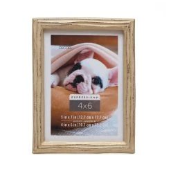 Flash Sale ❤️ 12 Pack: Gilded Faux Wood 4" x 6" Frame with Mat, Expressions™ by Studio Décor® by Studio Decor ✨
