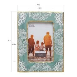 New 😉 Turquoise, White & Gold 4" x 6" Frame, Expressions™ by Studio Décor® by Studio Decor 🥰 -Studio Decor shop 10546842 9