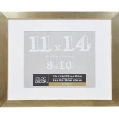 New β¨ Gold Metallic Belmont Frame with Mat by Studio Décor® by Studio Decor π