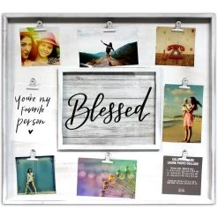Best reviews of 🎉 9 Opening White Rustic 19.5" x 21.5" Collage Frame with Clips by Studio Décor® by Studio Decor ✔️