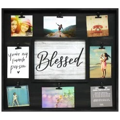 Buy 👏 6 Pack: 9 Opening Black Rustic Collage Clip Frame by Studio Décor® by Studio Decor ✔️