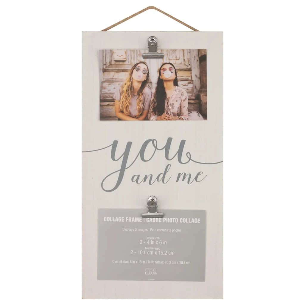 Outlet π 2 Opening You & Me White Collage Frame with Clips by Studio Décor® by Studio Decor π 1 Outlet π 2 Opening You & Me White Collage Frame with Clips by Studio Décor® by Studio Decor π