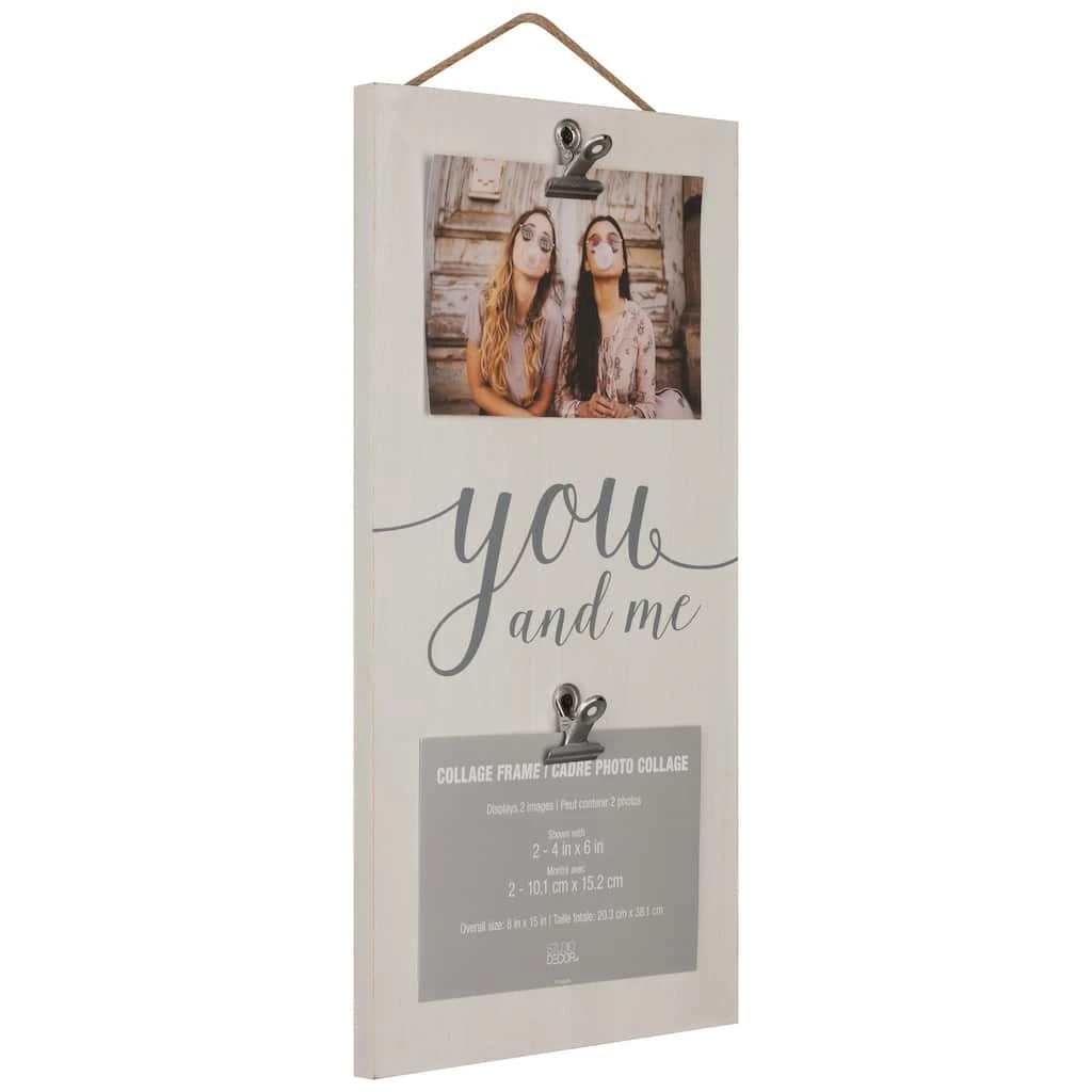 Outlet π 2 Opening You & Me White Collage Frame with Clips by Studio Décor® by Studio Decor π 2 Outlet π 2 Opening You & Me White Collage Frame with Clips by Studio Décor® by Studio Decor π - Image 2