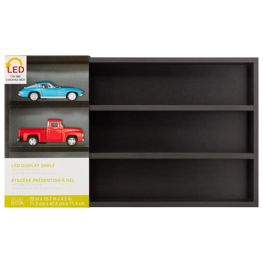 Best Sale β€οΈ 4 Pack: Black Three-Tiered 28" x 16.7" LED Display Shelf by Studio Décor® by Studio Decor π 1 Best Sale β€οΈ 4 Pack: Black Three-Tiered 28" x 16.7" LED Display Shelf by Studio Décor® by Studio Decor π