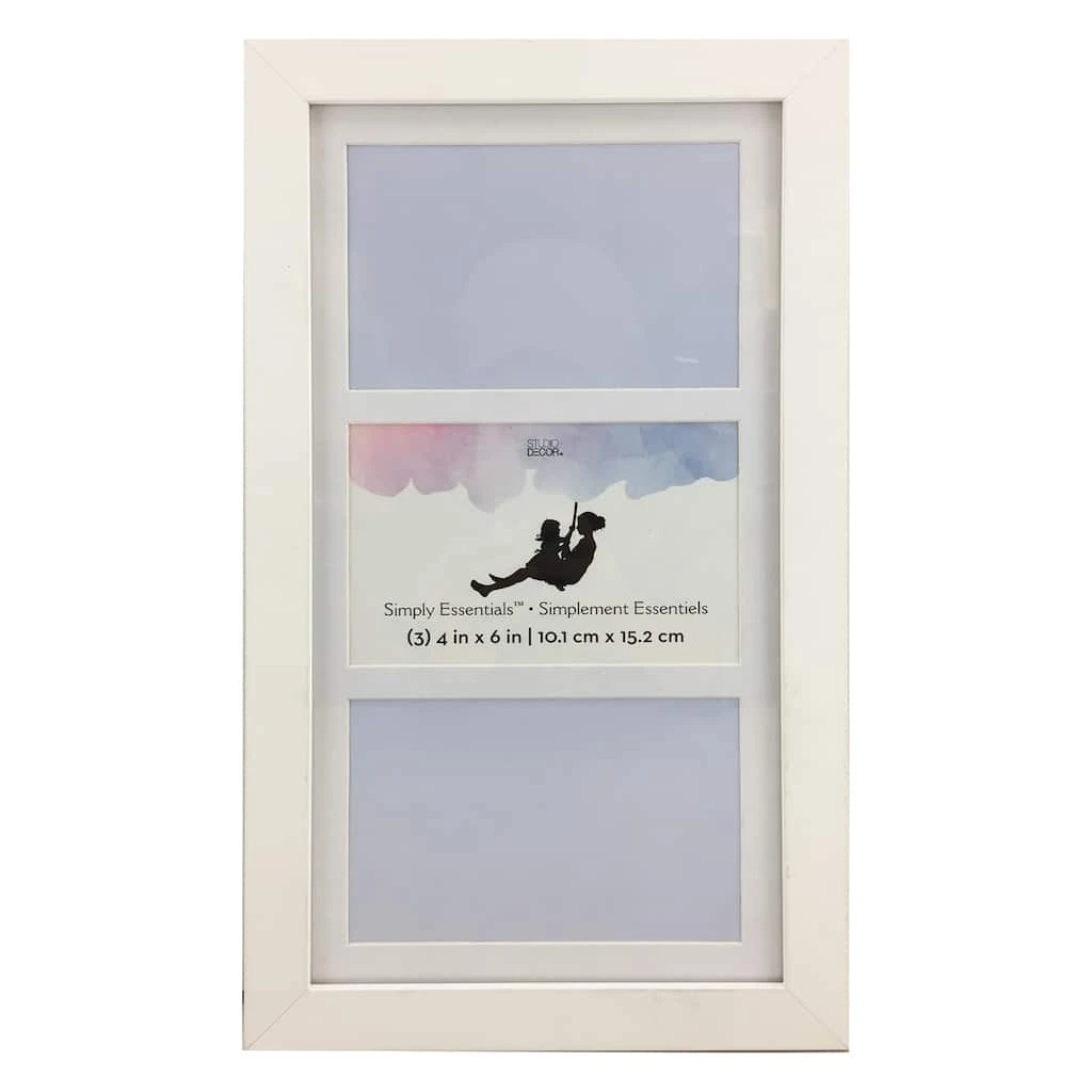 Outlet π 3 Opening White Flat Top 4" x 6" Collage Frame, Simply Essentials™ by Studio Décor® by Studio Decor β¨ 1 Outlet π 3 Opening White Flat Top 4" x 6" Collage Frame, Simply Essentials™ by Studio Décor® by Studio Decor β¨