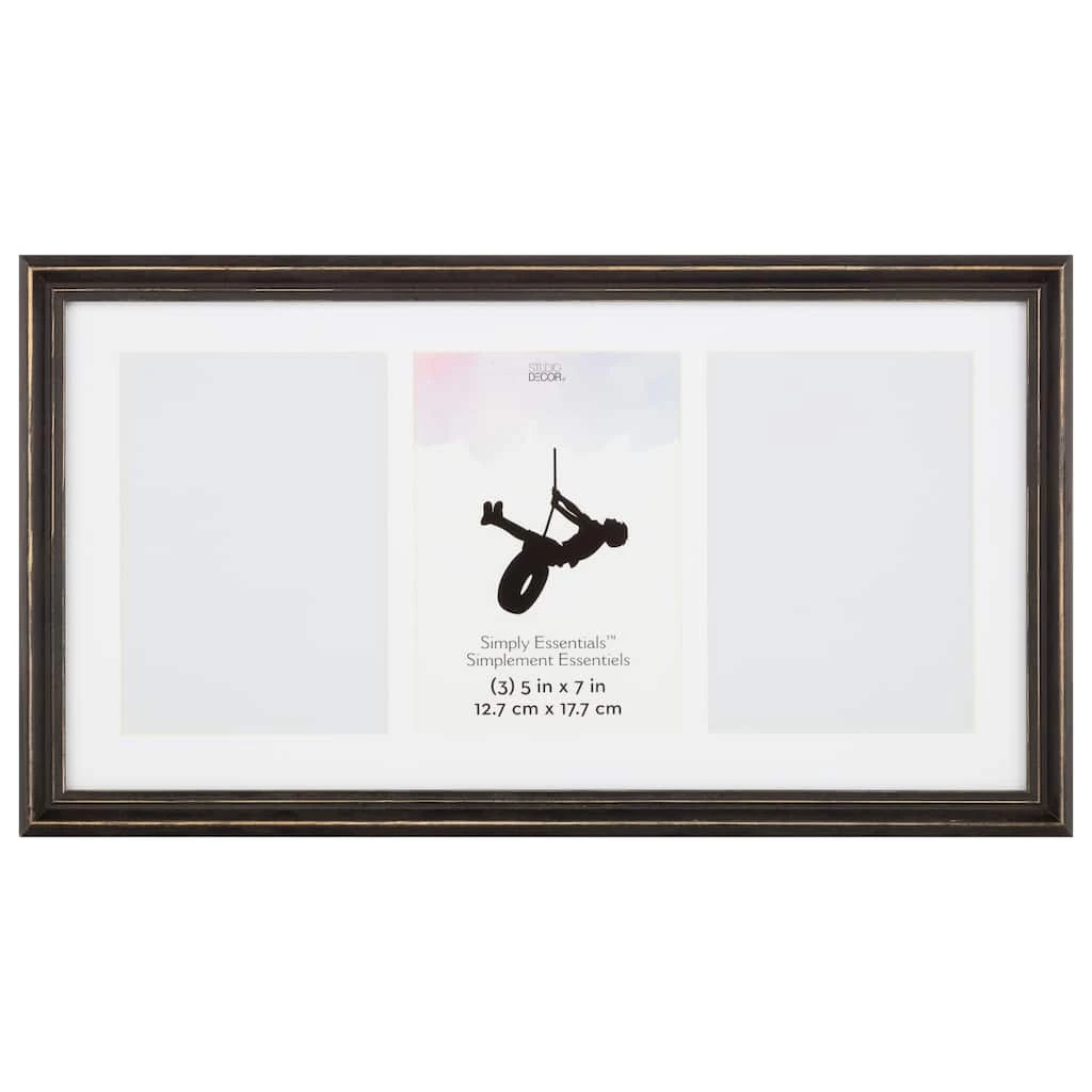 Promo ✔️ 12 Pack: 3 Opening Black Distressed 5" x 7" Collage Frame, Simply Essentials™ by Studio Décor® by Studio Decor ✔️ 1 Promo ✔️ 12 Pack: 3 Opening Black Distressed 5" x 7" Collage Frame, Simply Essentials™ by Studio Décor® by Studio Decor ✔️
