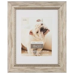 Brand new 🎁 Brown Whitewashed & Gold 8" x 10" Frame with Mat, Home by Studio Décor® by Studio Decor ✔️
