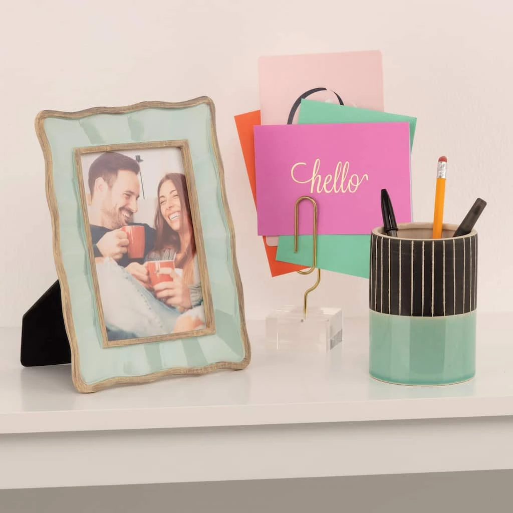 Flash Sale π₯° Green with Distressed Scallops 4" x 6" Frame, Expressions™ by Studio Décor® by Studio Decor π 5 Flash Sale π₯° Green with Distressed Scallops 4" x 6" Frame, Expressions™ by Studio Décor® by Studio Decor π - Image 5