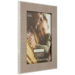 Budget 🛒 Greige with Silver Edges 5" x 7" Frame, Expressions™ by Studio Décor® by Studio Decor ❤️ -Studio Decor shop 10625242 3