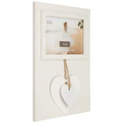 Buy 👏 White Dangle Hearts 4" x 6" Frame, Expressions™ by Studio Décor® by Studio Decor 🌟 -Studio Decor shop 10625247 3