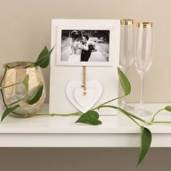 Buy 👏 White Dangle Hearts 4" x 6" Frame, Expressions™ by Studio Décor® by Studio Decor 🌟 -Studio Decor shop 10625247 5