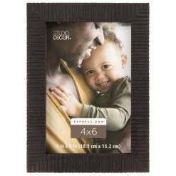 Deals 🎁 Black Distressed Ridge 4" x 6" Frame, Expressions™ by Studio Décor® by Studio Decor 💯