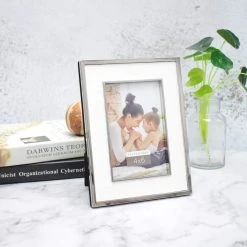 Best deal 😍 Silver with White Fabric 4" x 6" Frame, Expressions™ by Studio Décor® by Studio Decor ❤️ -Studio Decor shop 10625310 7