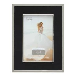 Best Pirce 🛒 Silver with Black Fabric 4" x 6" Frame, Expressions™ by Studio Décor® by Studio Decor 👍