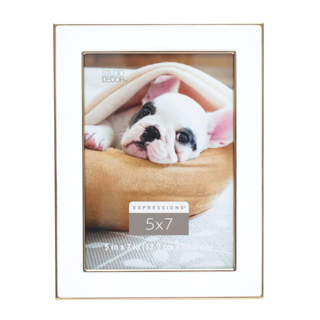 Cheapest π 12 Pack: White with Gold Outline 5" x 7" Frame, Expressions™ by Studio Décor® by Studio Decor β€οΈ 1 Cheapest π 12 Pack: White with Gold Outline 5" x 7" Frame, Expressions™ by Studio Décor® by Studio Decor β€οΈ