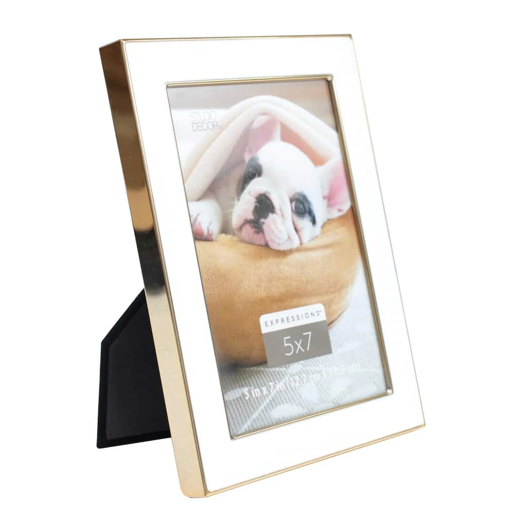Cheapest π 12 Pack: White with Gold Outline 5" x 7" Frame, Expressions™ by Studio Décor® by Studio Decor β€οΈ 4 Cheapest π 12 Pack: White with Gold Outline 5" x 7" Frame, Expressions™ by Studio Décor® by Studio Decor β€οΈ - Image 4