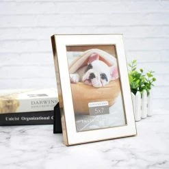 Best deal 🛒 White with Gold Outline 5" x 7" Frame, Expressions™ by Studio Décor® by Studio Decor 👍 -Studio Decor shop 10625354 7