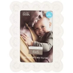 Best Sale ⭐ White Scalloped 4" x 6" Frame, Expressions™ by Studio Décor® by Studio Decor ✨