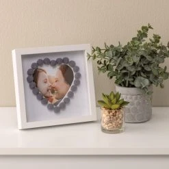 Best Pirce 🎁 White with Heart Opening 6" x 6" Frame, Expressions™ by Studio Décor® by Studio Decor 💯 -Studio Decor shop 10625556 5