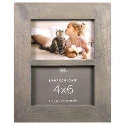Outlet ✨ 2 Opening Greige 4" x 6" Collage Frame, Expressions™ by Studio Décor® by Studio Decor ✨