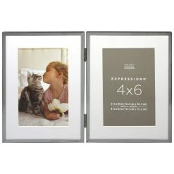 Cheapest β€οΈ 2 Opening Silver 4" x 6" Collage Frame with Mat, Expressions™ by Studio Décor® by Studio Decor π₯°