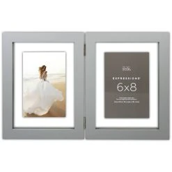 Best deal ✨ 2 Opening Gray Hinge 6" x 8" Float Frame, Expressions™ by Studio Décor® by Studio Decor 🌟