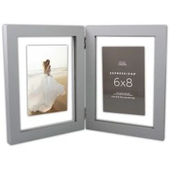 Best deal ✨ 2 Opening Gray Hinge 6" x 8" Float Frame, Expressions™ by Studio Décor® by Studio Decor 🌟 -Studio Decor shop 10625712 3